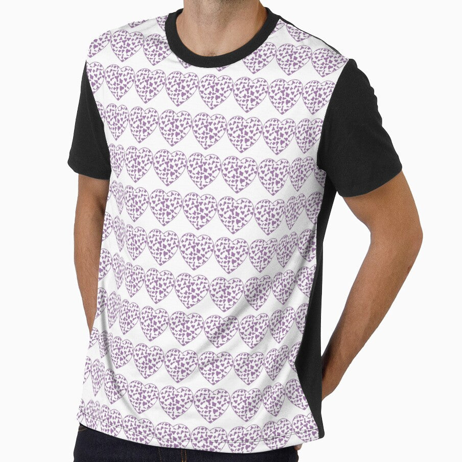 Regular Grid Small Violet Cow Patches on White - Adult & Kids T-Shirts, Sweatshirts & Hoodies apparel design preview 1