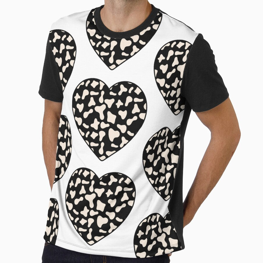 Big Cream Cow Patches on Black Cowhide Continues - Adult & Kids T-Shirts, Sweatshirts & Hoodies apparel design preview 1