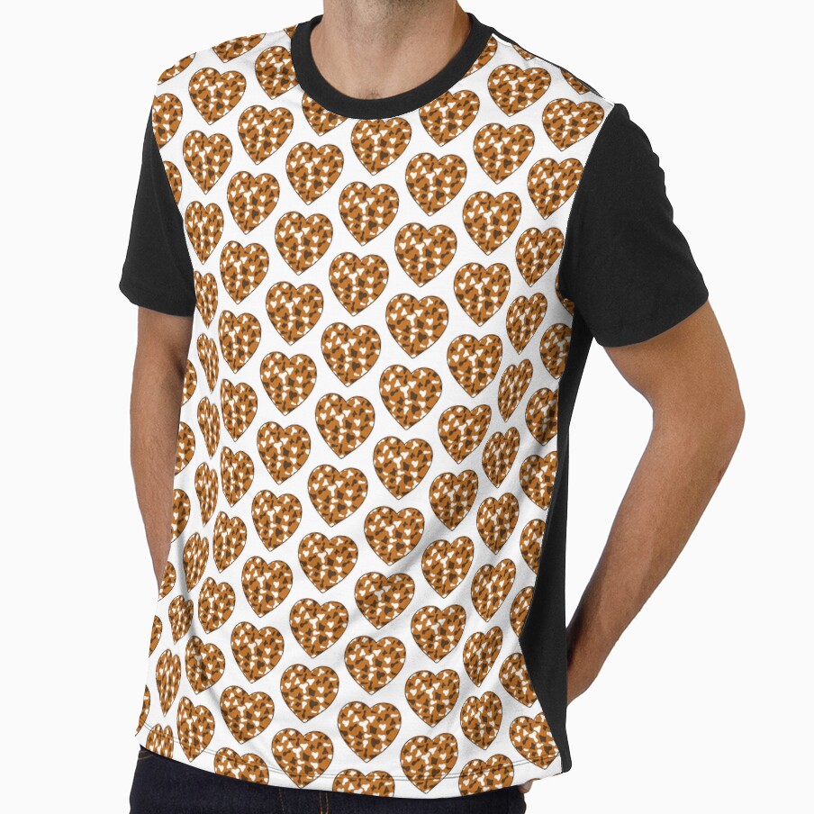 Offset Grid Small Brown White Cow Patches on Caramel - Adult & Kids T-Shirts, Sweatshirts & Hoodies apparel design preview 1