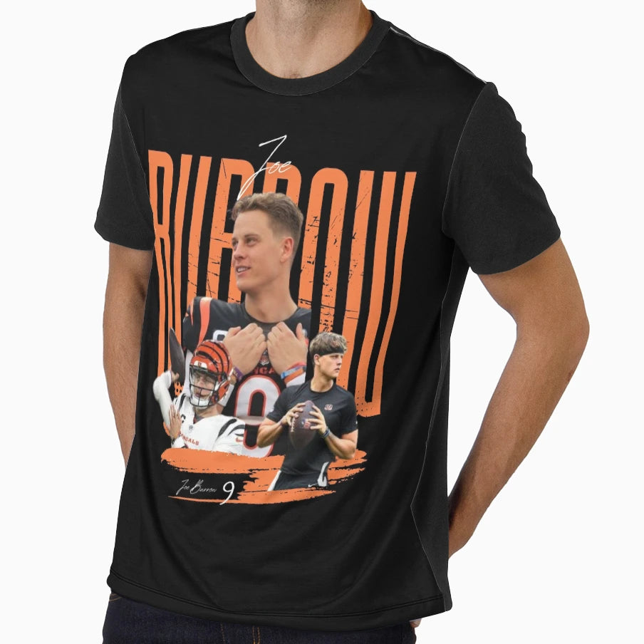 Quaterback 9 Burrow T-Shirt - Minimalist Print Men Women - T-Shirt, Sweatshirt, Hoodie