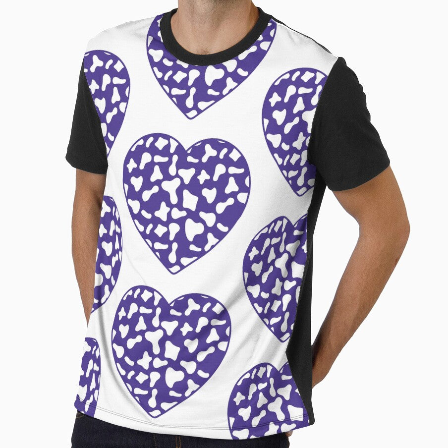 Big White Cow Patches on Purple Cowhide Continues - Adult & Kids T-Shirts, Sweatshirts & Hoodies apparel design preview 1