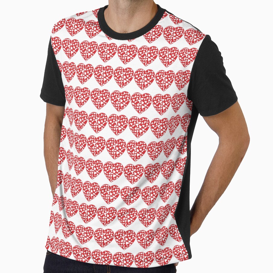 Regular Grid Small White Cow Patches on Red Cowhide - Adult & Kids T-Shirts, Sweatshirts & Hoodies apparel design preview 1