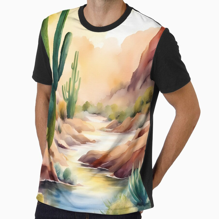 Desert Creek at Dawn by CalmnessbyChoice - Adult & Kids T-Shirts, Sweatshirts & Hoodies apparel design preview 1