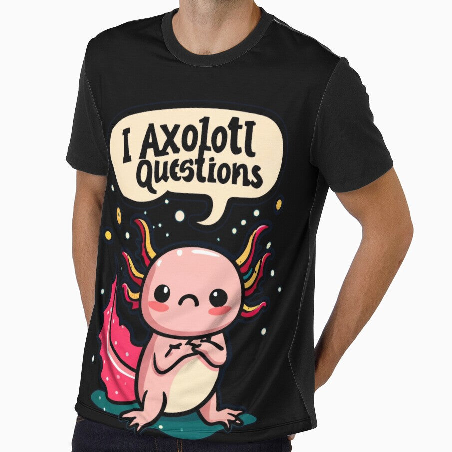 I Axolotl questions, kawaii cute baby by mwebba2005 - Adult & Kids T-Shirts, Sweatshirts & Hoodies apparel design preview 1