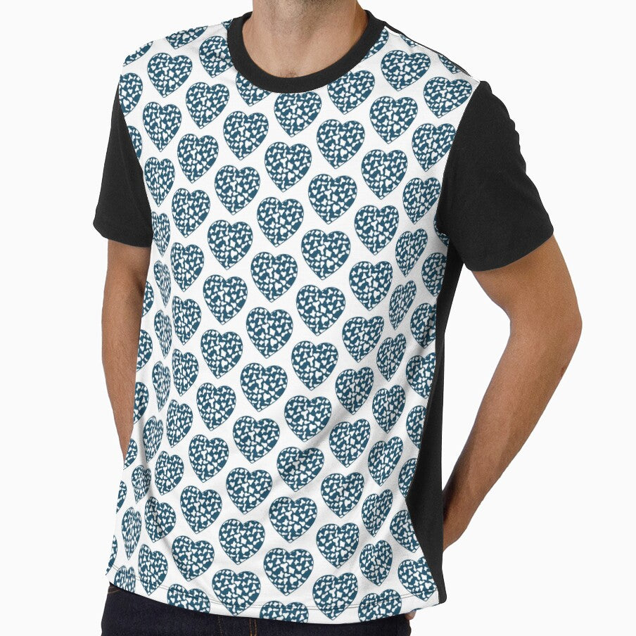 Offset Grid Small White Cow Patches on Royal Blue - Adult & Kids T-Shirts, Sweatshirts & Hoodies apparel design preview 1