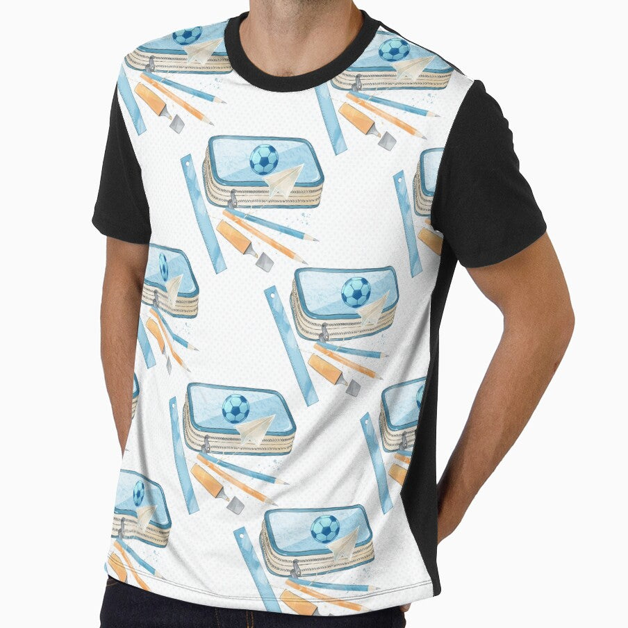 Back To School Soccer Pouch by PatternLandia - Adult & Kids T-Shirts, Sweatshirts & Hoodies apparel design preview 1