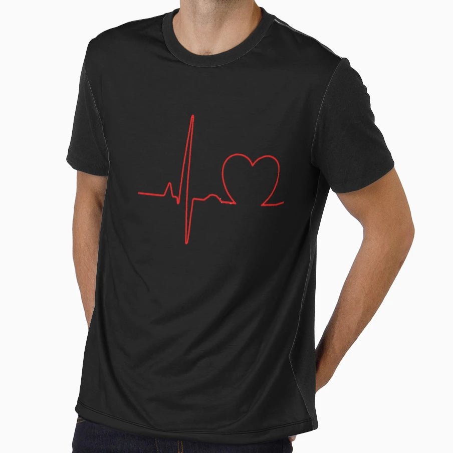 Ecg Heart T-Shirt - Streetwear Style Unisex - T-Shirt, Sweatshirt, Hoodie