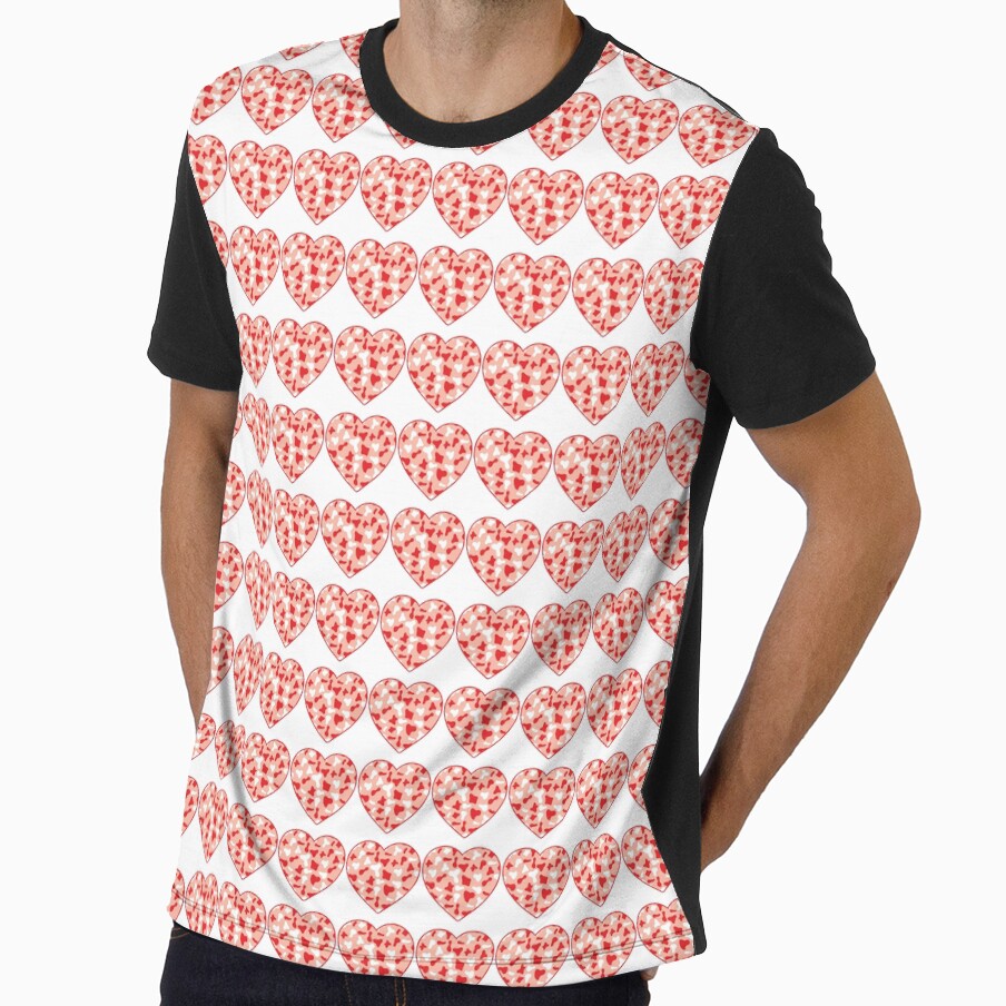 Regular Grid Small Red White Cow Patches on Pink - Adult & Kids T-Shirts, Sweatshirts & Hoodies apparel design preview 1