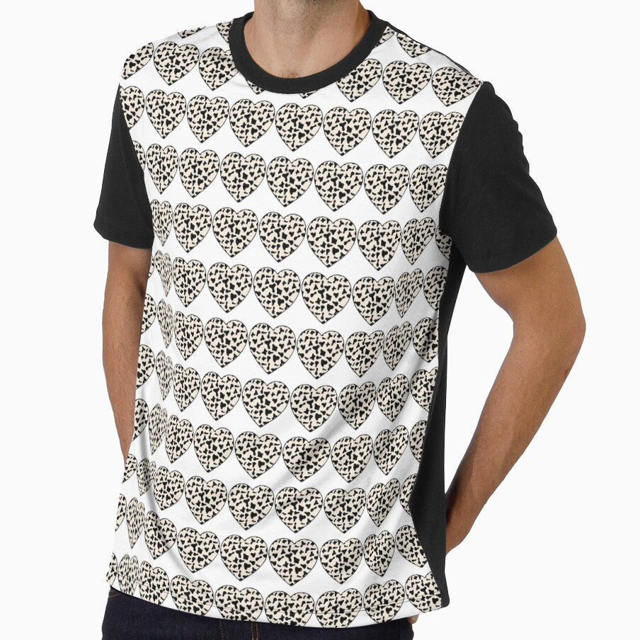 Regular Grid Small Black Cow Patches on Cream Cowhide - Adult & Kids T-Shirts, Sweatshirts & Hoodies apparel design preview 1