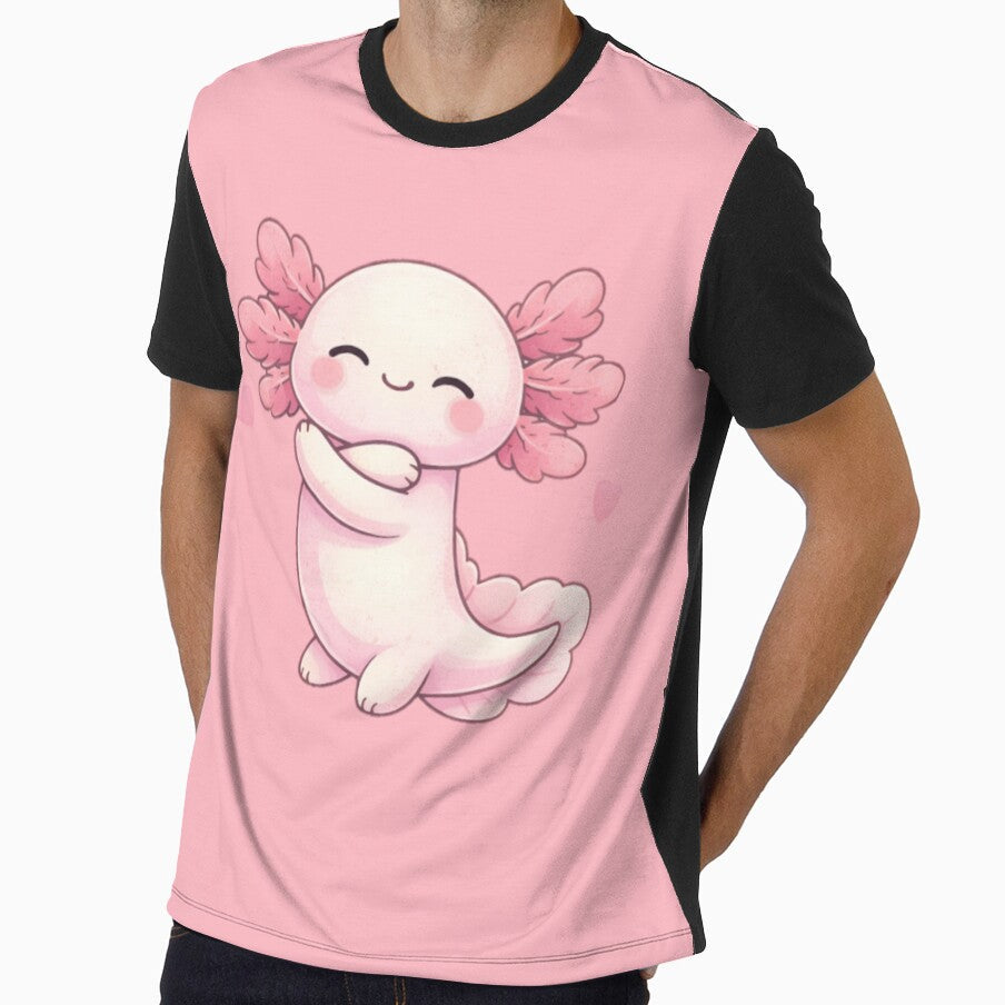 Axolotl Self Love Cute Hug Valentine by PunchDrop - Adult & Kids T-Shirts, Sweatshirts & Hoodies apparel design preview 1
