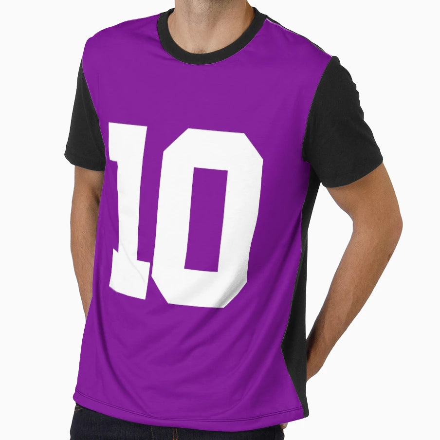 Number 10 Sports Purple T-Shirt - Aesthetic Graphic Unisex - T-Shirt, Sweatshirt, Hoodie