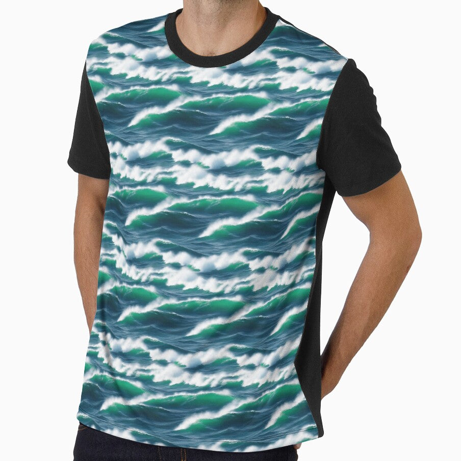 Seamless ocean background 20 by hendrikspix - Adult & Kids T-Shirts, Sweatshirts & Hoodies apparel design preview 1