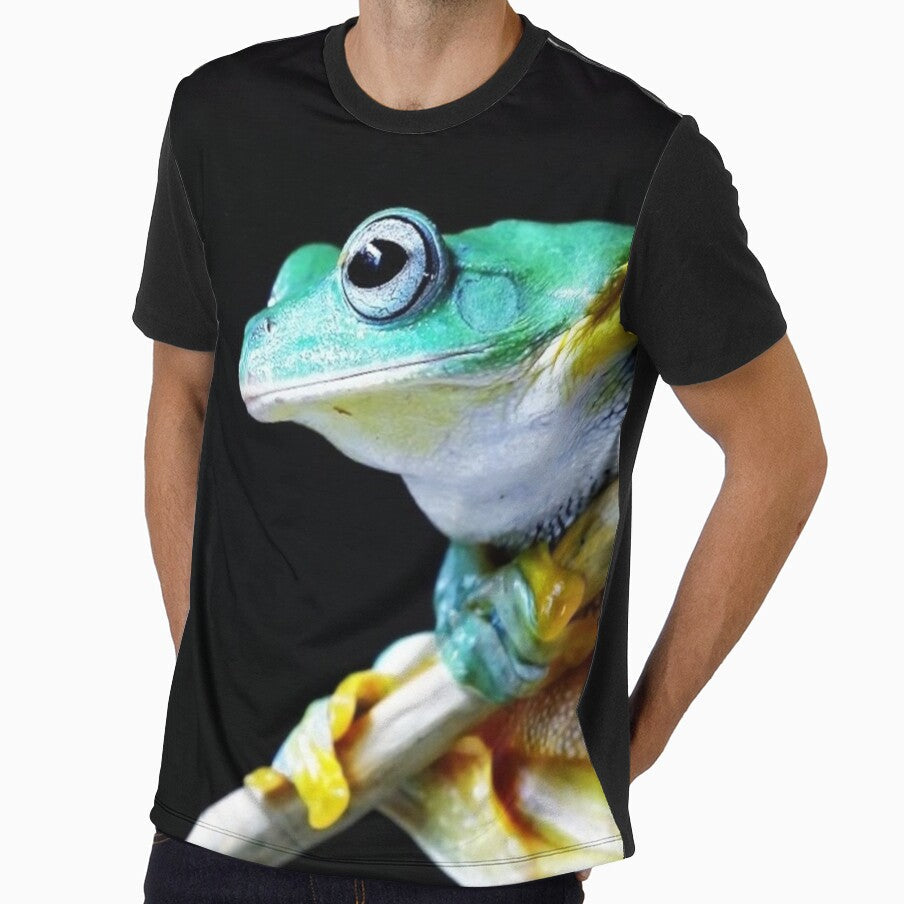 Green Yellow Frog Photo Nature Photography Lovers - Adult & Kids T-Shirts, Sweatshirts & Hoodies apparel design preview 1
