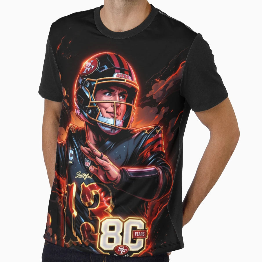 San Francisco Football Quarterback 13 T-Shirt - Minimalist Print Men Women - T-Shirt, Sweatshirt, Hoodie