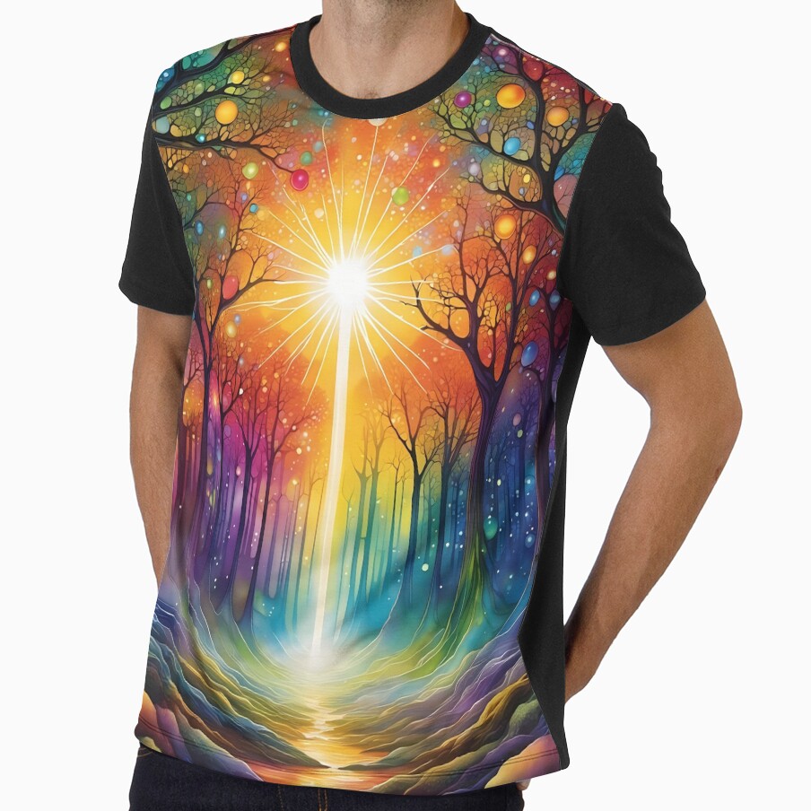 Colorful Forest Path by CalmnessbyChoice - Adult & Kids T-Shirts, Sweatshirts & Hoodies apparel design preview 1