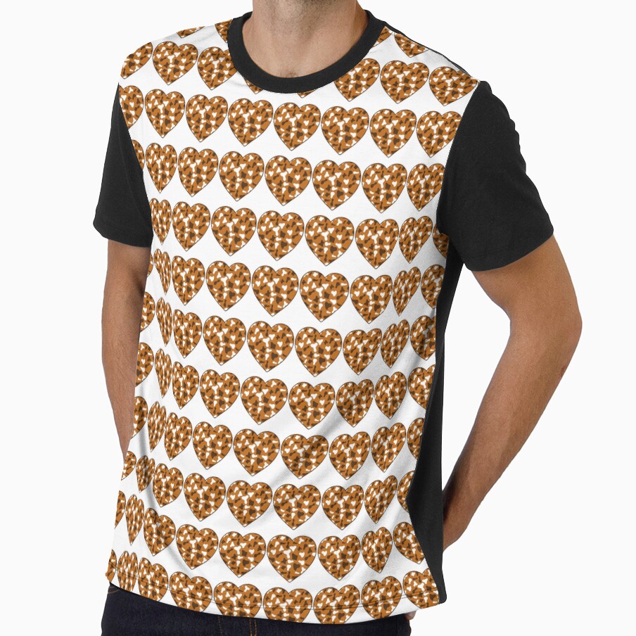 Regular Grid Small Brown White Cow Patches on Caramel - Adult & Kids T-Shirts, Sweatshirts & Hoodies apparel design preview 1