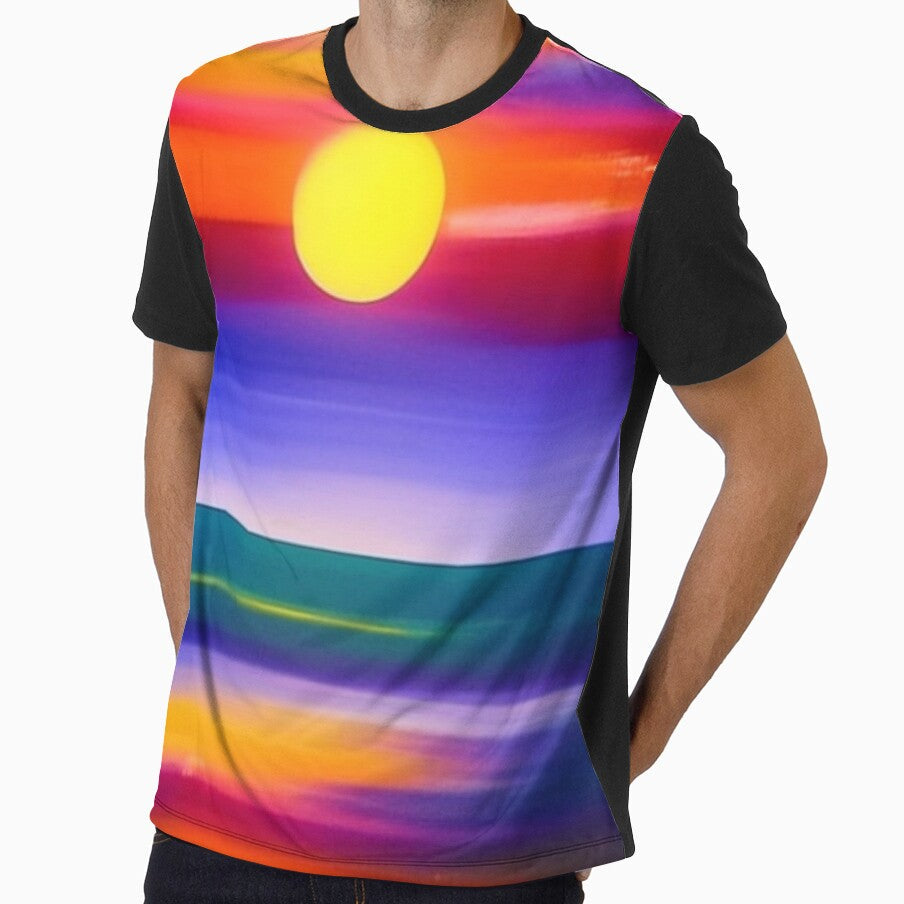 Sunset on the ocean by aipaint - Adult & Kids T-Shirts, Sweatshirts & Hoodies apparel design preview 1
