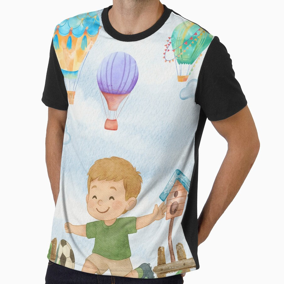Boy Playing Soccer Illustration by yuki-hana - Adult & Kids T-Shirts, Sweatshirts & Hoodies apparel design preview 1