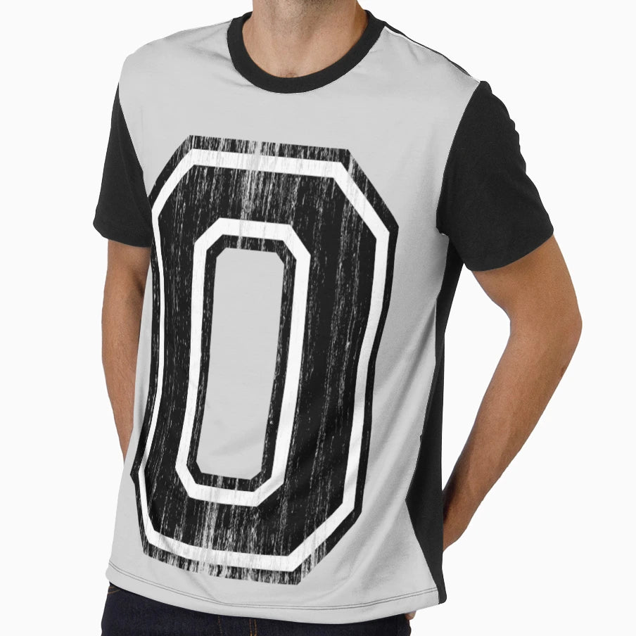 Big Varsity Letter 0 T-Shirt - Fun Novelty Design Unisex - T-Shirt, Sweatshirt, Hoodie