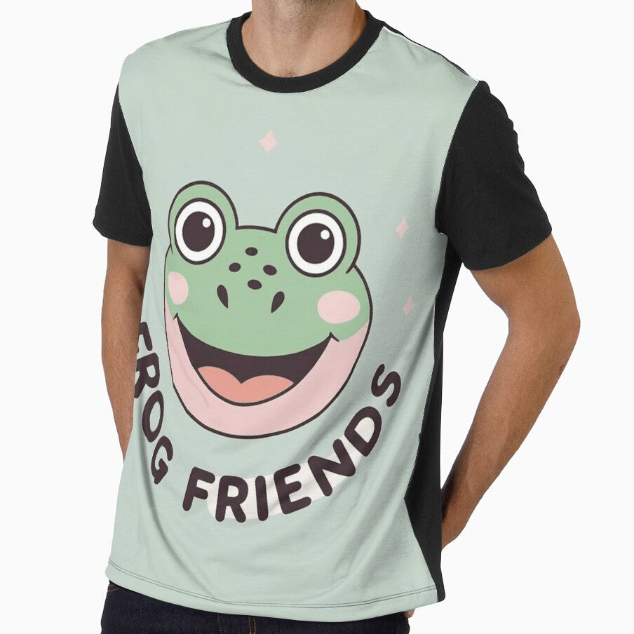 Frog Friends Cute Aesthetic by Froggy Feelings - Adult & Kids T-Shirts, Sweatshirts & Hoodies apparel design preview 1