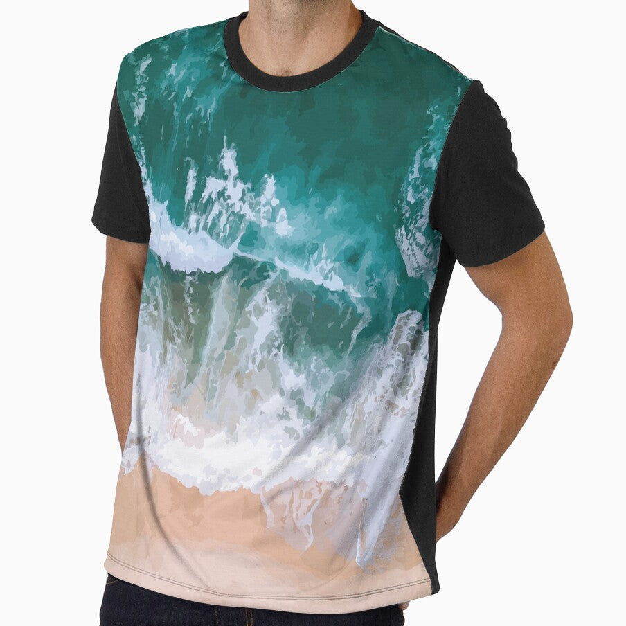 Ocean beach bathmat for shower design by Bella's - Adult & Kids T-Shirts, Sweatshirts & Hoodies apparel design preview 1