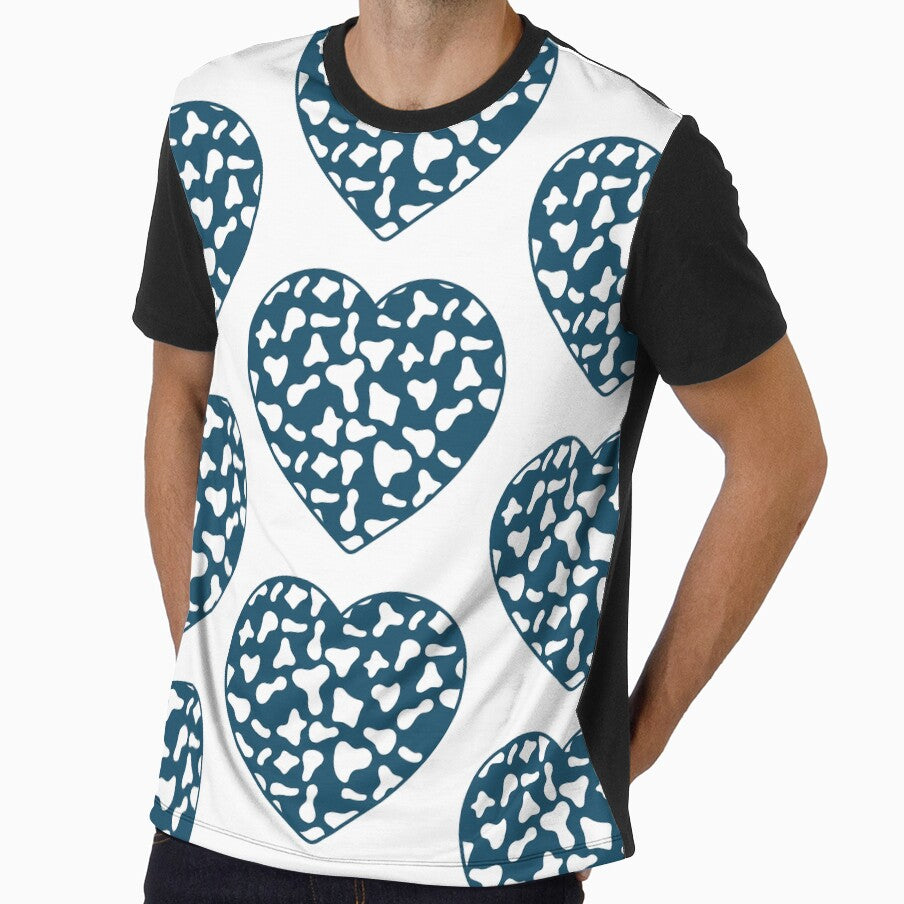 Big White Cow Patches on Royal Blue Cowhide Continues - Adult & Kids T-Shirts, Sweatshirts & Hoodies apparel design preview 1