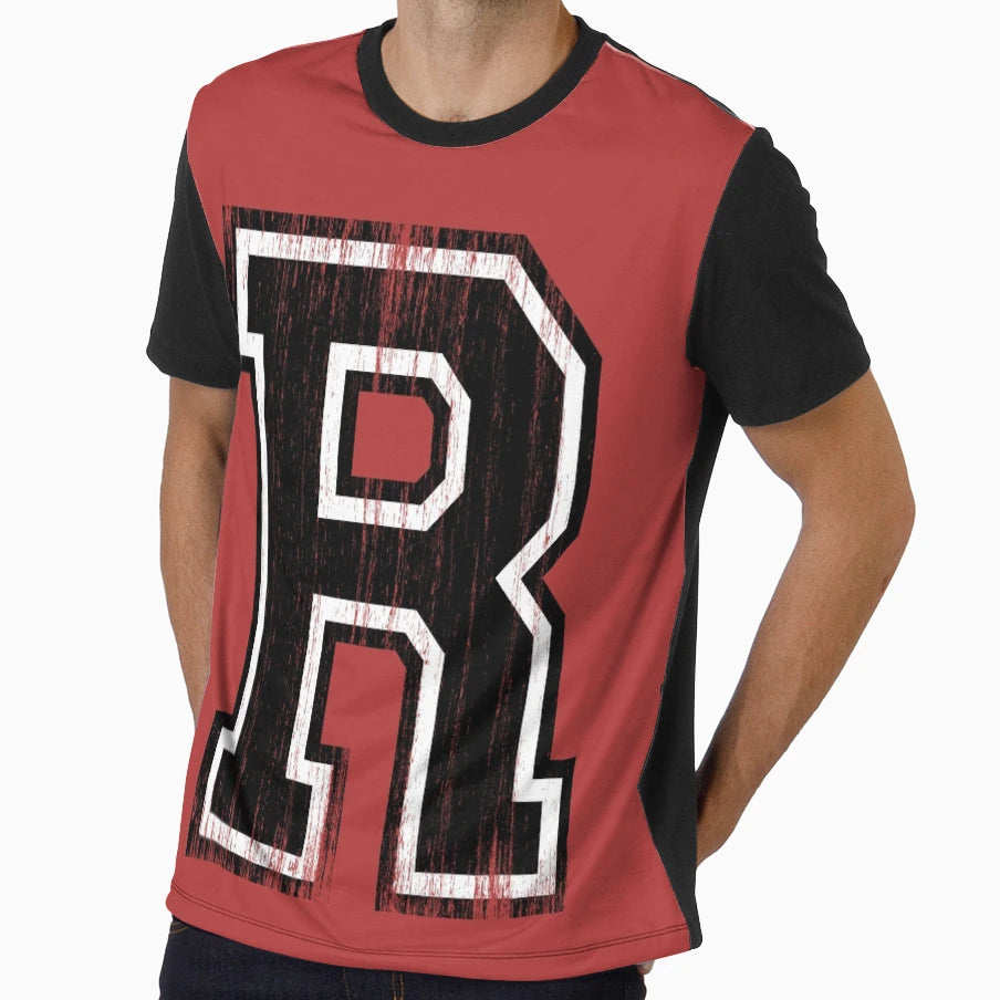 Big Varsity Letter R T-Shirt - Aesthetic Graphic for Adults - T-Shirt, Sweatshirt, Hoodie