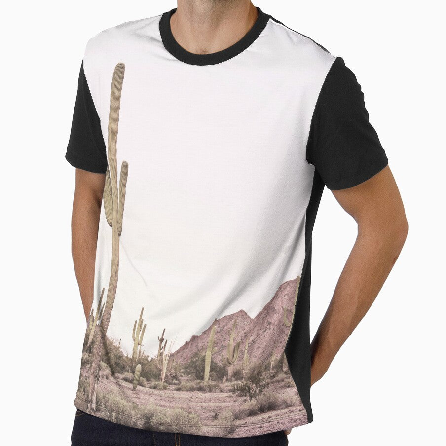 Two Cactus In The Desert by LotusPrintShop - Adult & Kids T-Shirts, Sweatshirts & Hoodies apparel design preview 1