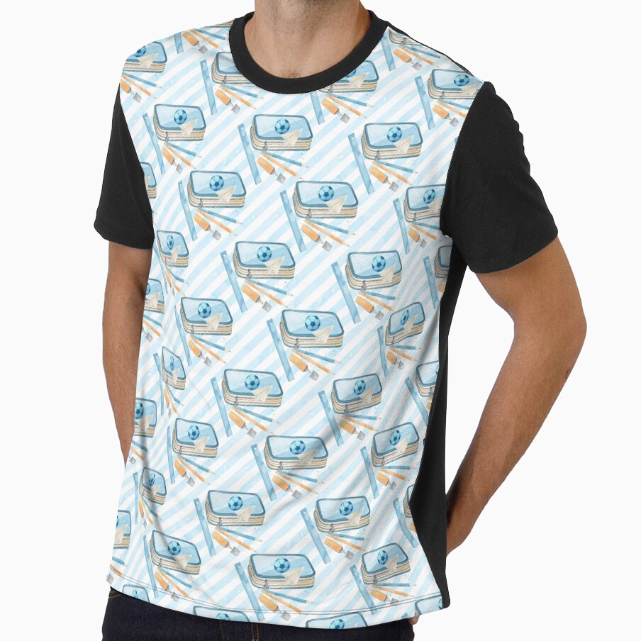 Back To School Soccer by PatternLandia - Adult & Kids T-Shirts, Sweatshirts & Hoodies apparel design preview 1