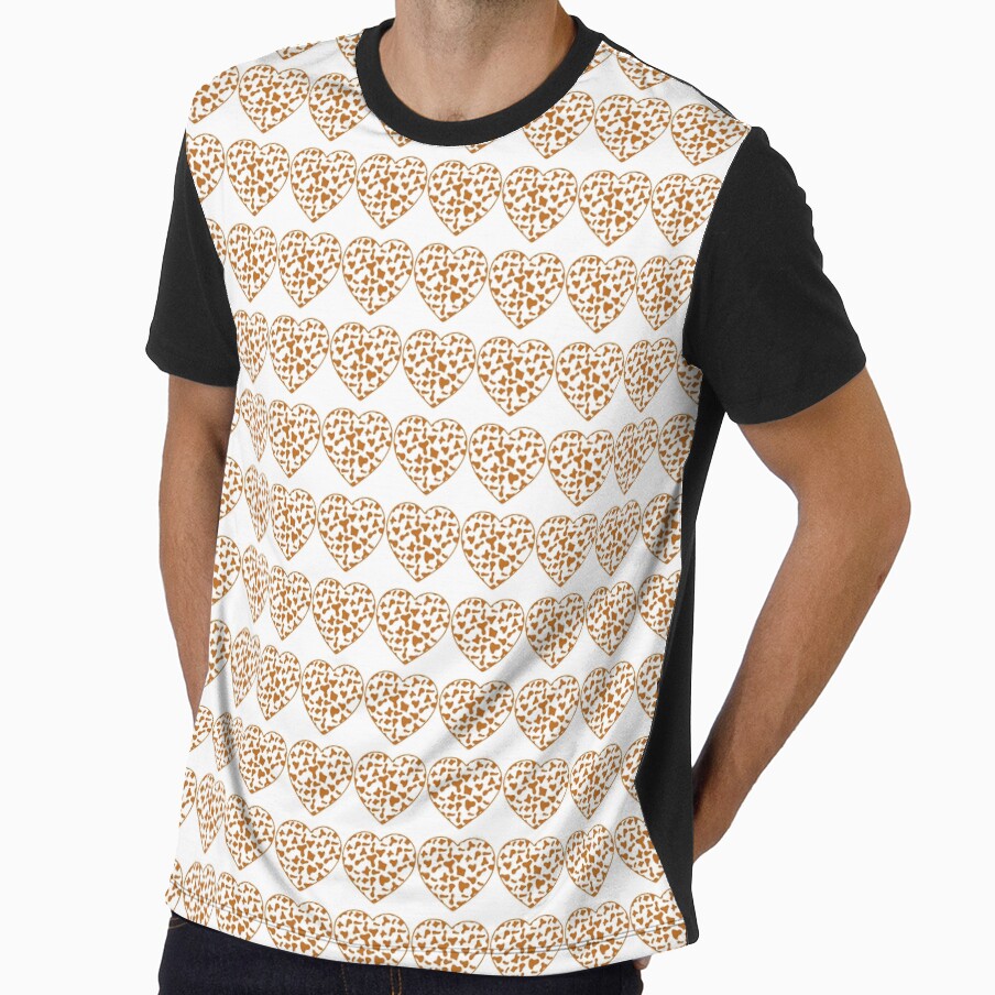 Regular Grid Small Caramel Cow Patches on White - Adult & Kids T-Shirts, Sweatshirts & Hoodies apparel design preview 1