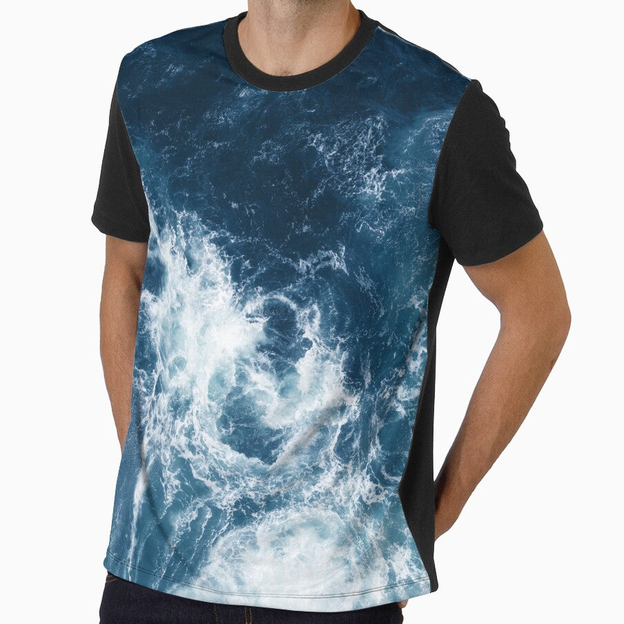Blue Ocean Waves by Legendary Status - Adult & Kids T-Shirts, Sweatshirts & Hoodies apparel design preview 1