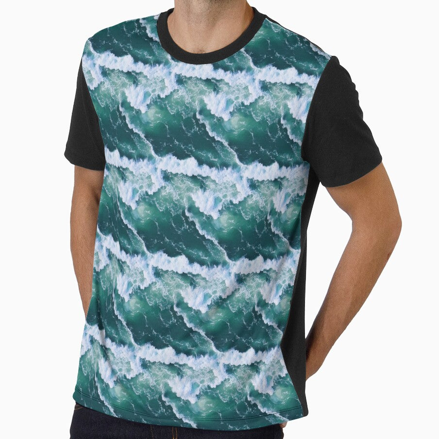 Seamless ocean background 15 by hendrikspix - Adult & Kids T-Shirts, Sweatshirts & Hoodies apparel design preview 1