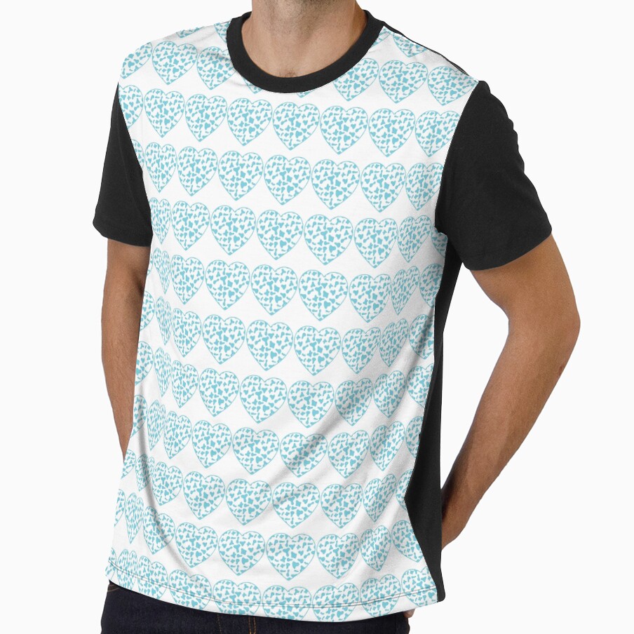 Regular Grid Small Light Blue Cow Patches on White - Adult & Kids T-Shirts, Sweatshirts & Hoodies apparel design preview 1