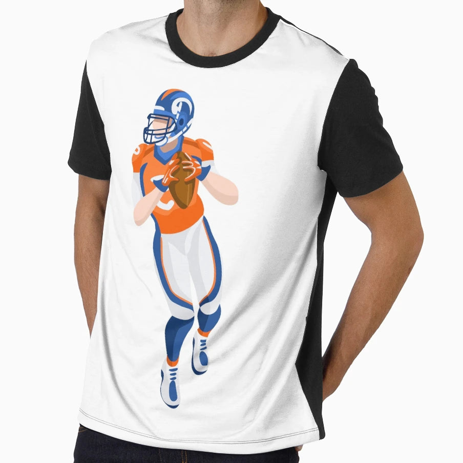 American Football Player Vector T-Shirt - Novelty Apparel Unisex - T-Shirt, Sweatshirt, Hoodie