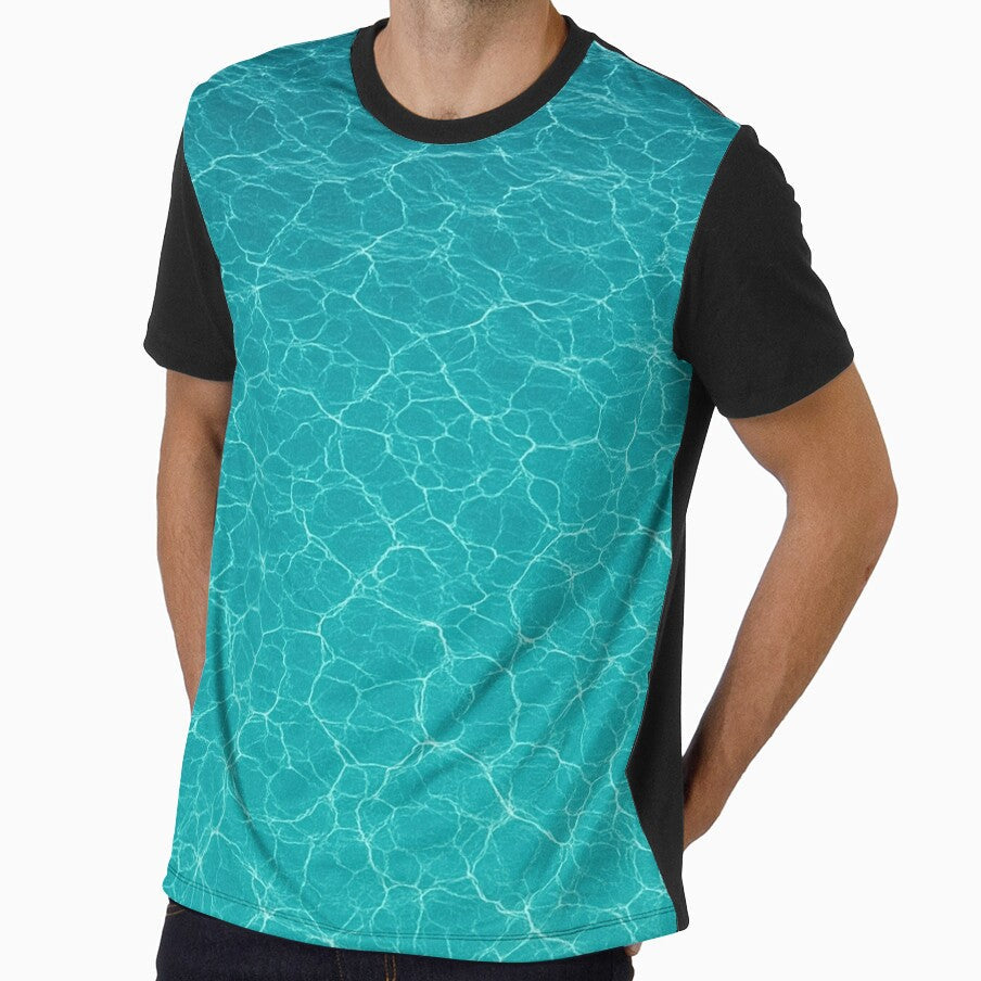 Deep Blue Crystal Ocean Water Pattern by Ocean's - Adult & Kids T-Shirts, Sweatshirts & Hoodies apparel design preview 1
