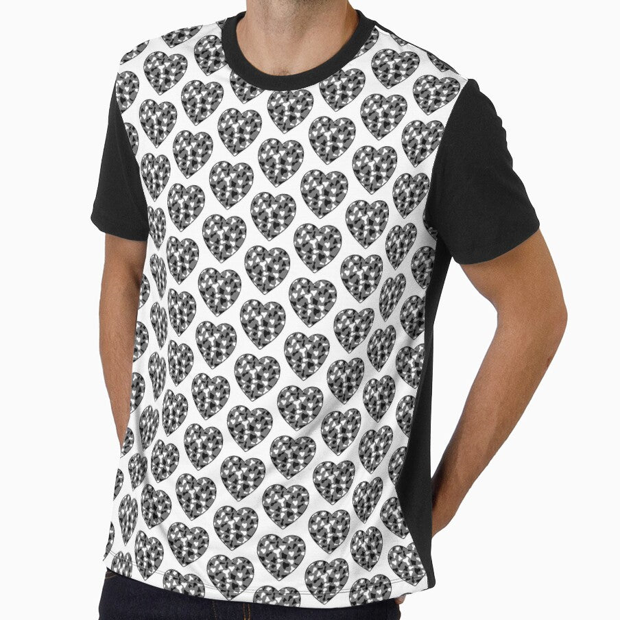 Offset Grid Small Black White Cow Patches on Grey - Adult & Kids T-Shirts, Sweatshirts & Hoodies apparel design preview 1