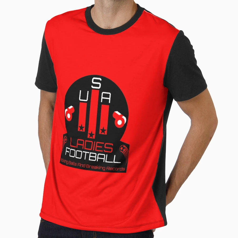 American Ladies European Soccer Sports T-Shirt - Custom Art Print Men Women - T-Shirt, Sweatshirt, Hoodie