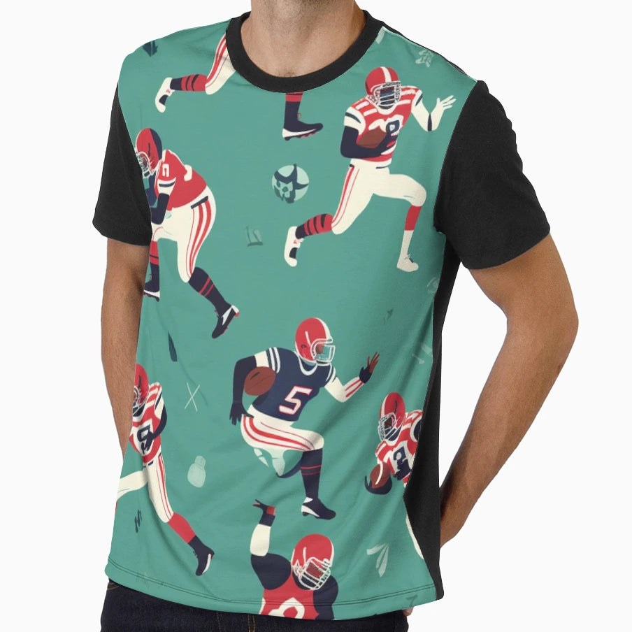 American Football T-Shirt - Custom Art Print Unisex - T-Shirt, Sweatshirt, Hoodie