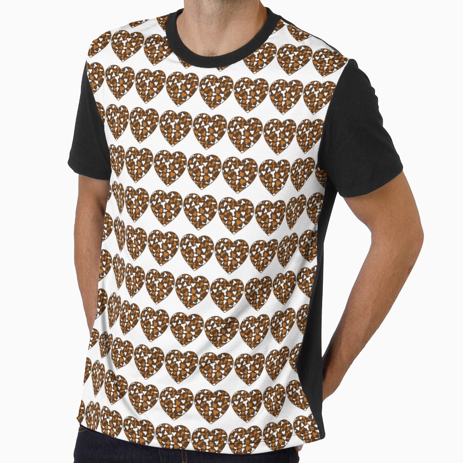 Regular Grid Small Caramel White Cow Patches on Brown - Adult & Kids T-Shirts, Sweatshirts & Hoodies apparel design preview 1