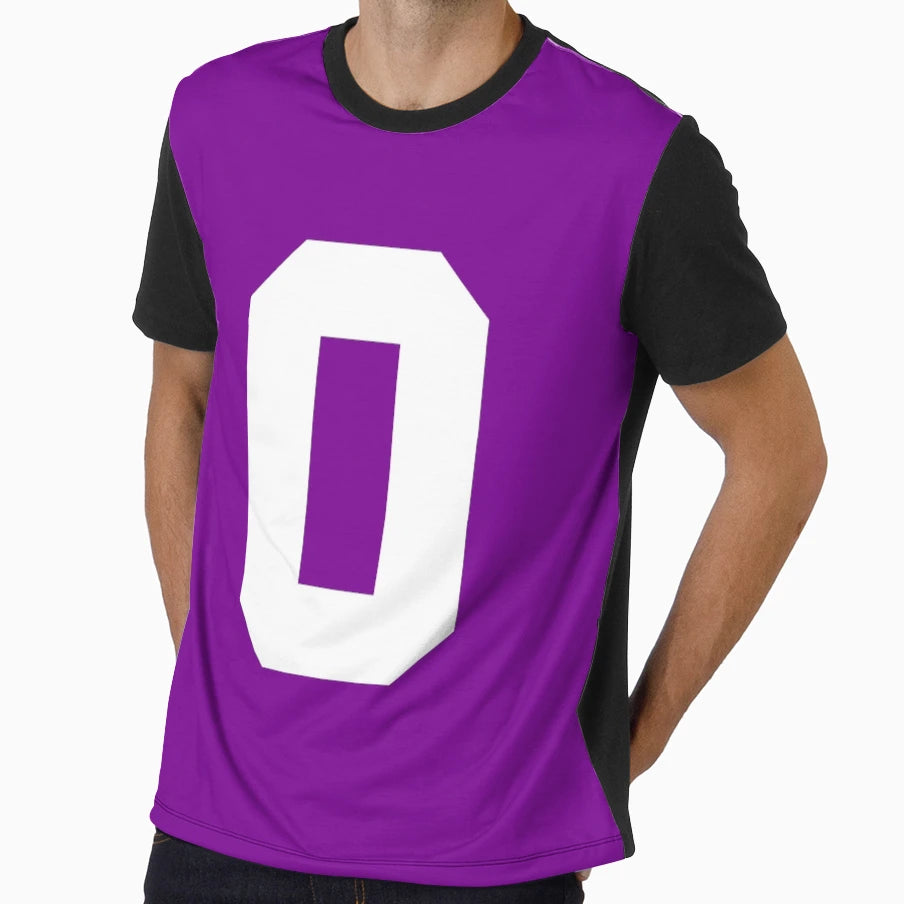 Number 0 Sports Purple T-Shirt - Aesthetic Graphic for Adults - T-Shirt, Sweatshirt, Hoodie