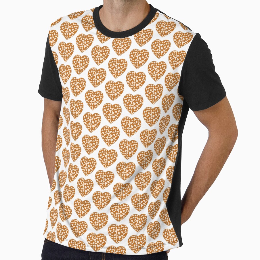 Offset Grid Small Cream Cow Patches on Caramel - Adult & Kids T-Shirts, Sweatshirts & Hoodies apparel design preview 1