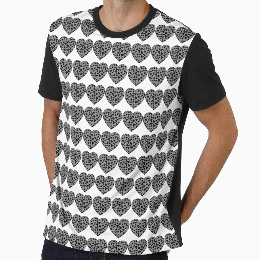 Regular Grid Small Black Cow Patches on Grey Cowhide - Adult & Kids T-Shirts, Sweatshirts & Hoodies apparel design preview 1
