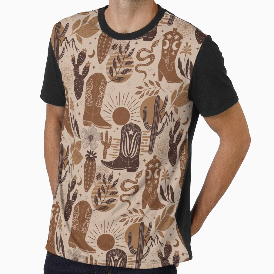 Desert cowgirl by Papergrape - Adult & Kids T-Shirts, Sweatshirts & Hoodies apparel design preview 1