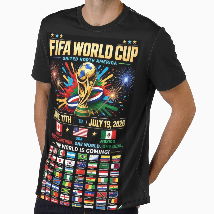 2026 World Cup Three Countries One T-Shirt - Casual Everyday Wear Unisex - T-Shirt, Sweatshirt, Hoodie