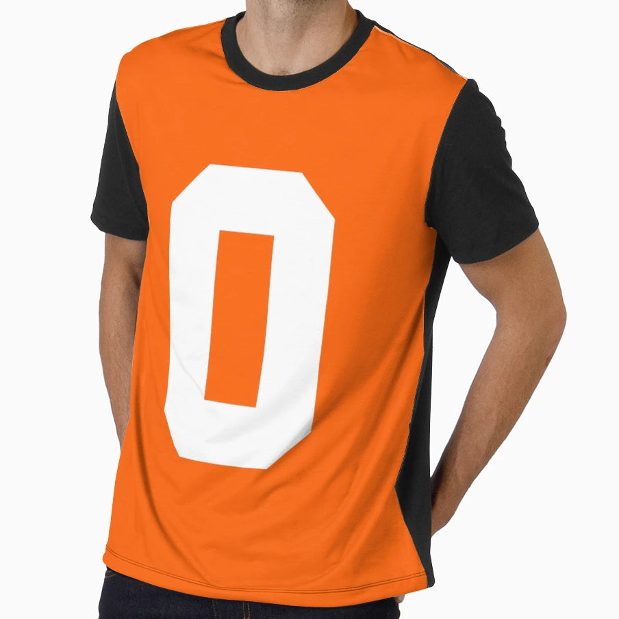 Number 0 Sports Orange T-Shirt - Fun Novelty Design for Adults - T-Shirt, Sweatshirt, Hoodie