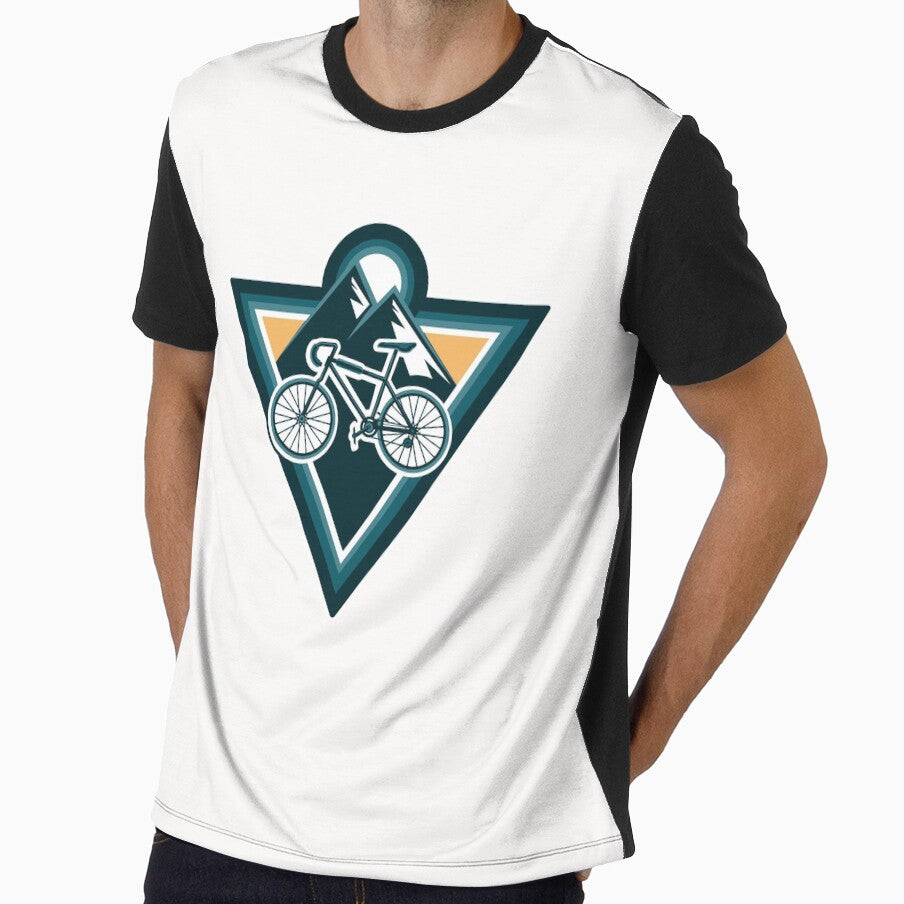 Mountains and Bike Design by joabaj - Adult & Kids T-Shirts, Sweatshirts & Hoodies apparel design preview 1