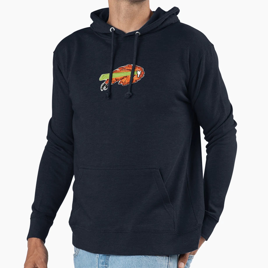 Buffalo Wing Hoodie - Minimalist Print Men Women - T-Shirt, Sweatshirt, Hoodie