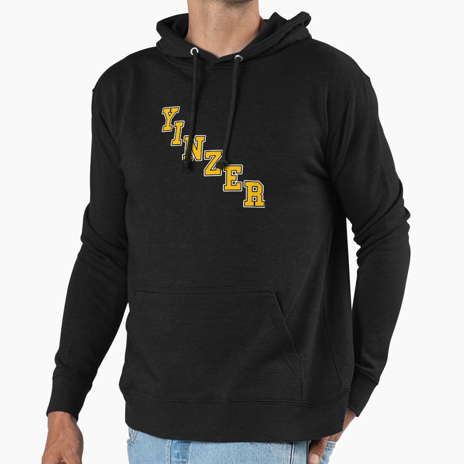 Yinzer Diagonal 90S Pittsburgh Hockey Hoodie - Novelty Apparel Men Women - T-Shirt, Sweatshirt, Hoodie