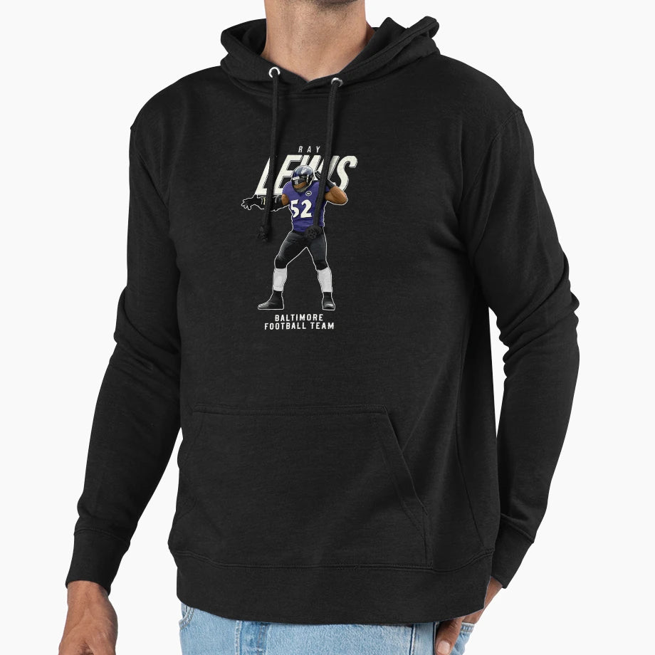 Ray Lewis 52 Baltimore Football Team Hoodie - Novelty Apparel Men Women - T-Shirt, Sweatshirt, Hoodie
