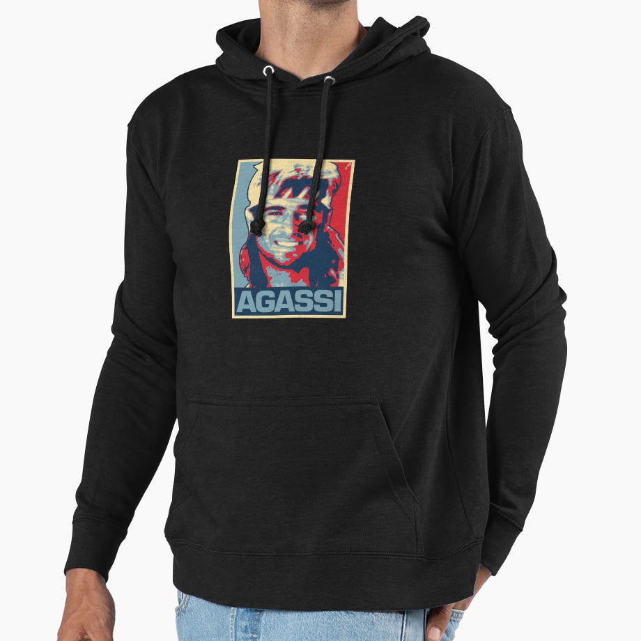 Agassi Hoodie - Unique Graphic Unisex - T-Shirt, Sweatshirt, Hoodie